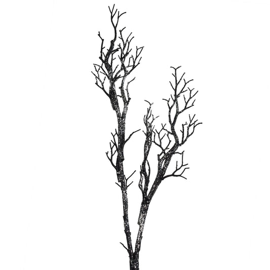 29” Metallic Dipped Manzanita Branch- Black/Silver | XJ