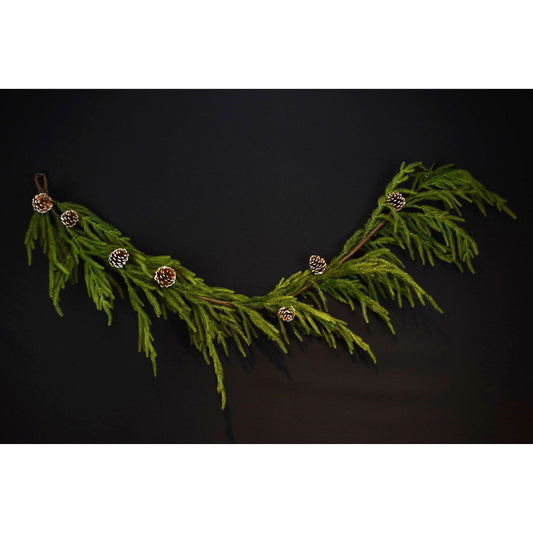 48" Natural Touch Norfolk Pine Garland in Green | XJ