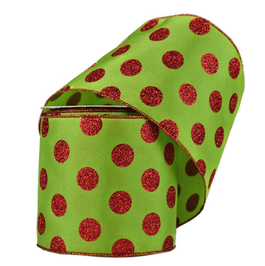 4" x 10YD Apple Satin Red Dot and Red Edge | YT