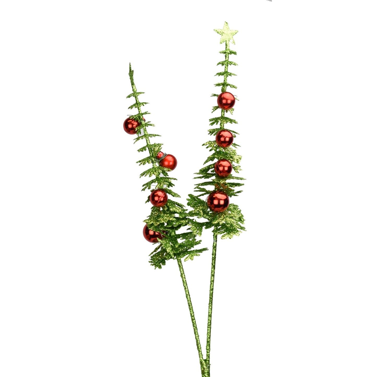 18" Mini Whimsy Tree Spray in Green/Red and White/Red/Green | QS