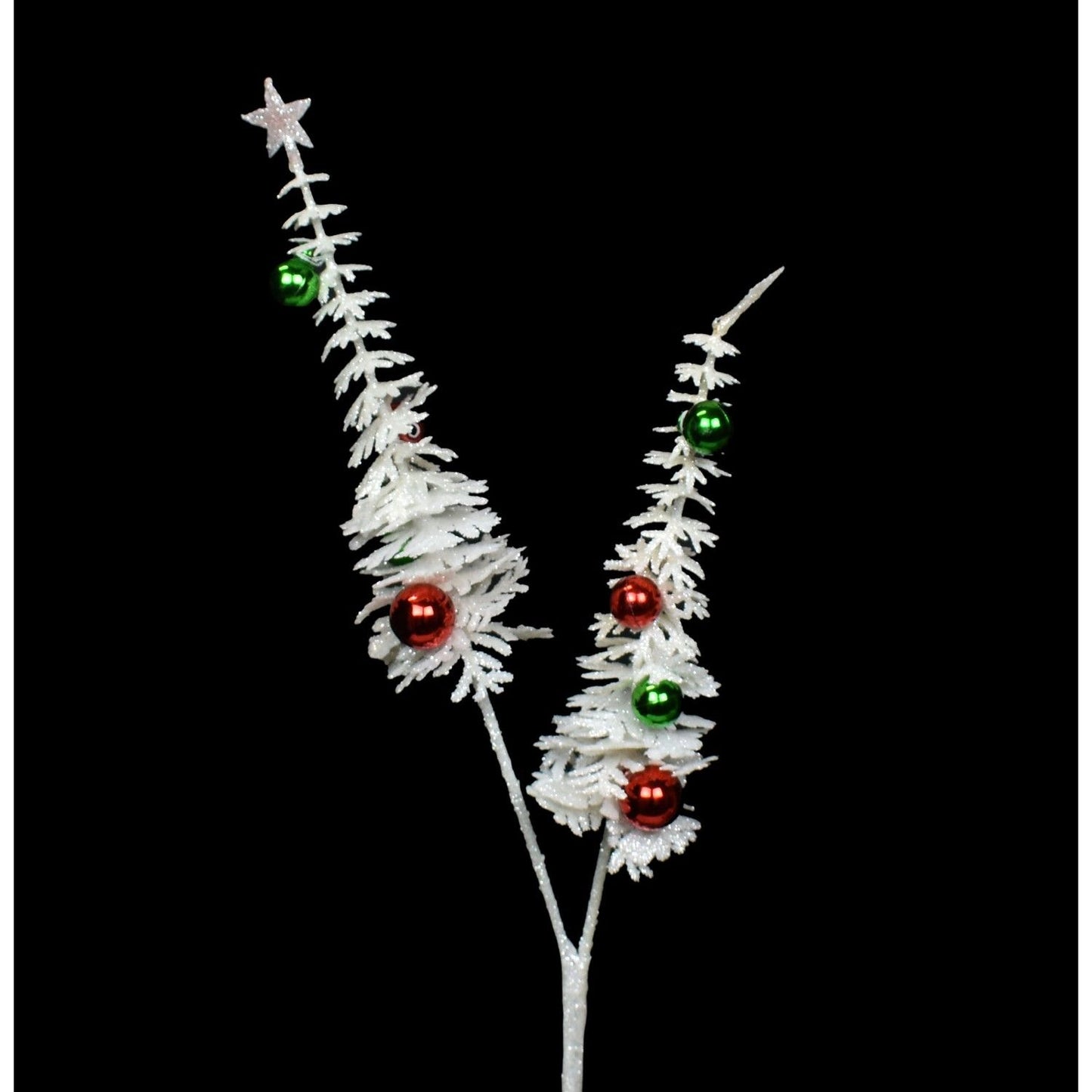 18" Mini Whimsy Tree Spray in Green/Red and White/Red/Green | QS