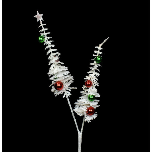 18" Mini Whimsy Tree Spray in Green/Red and White/Red/Green | QS