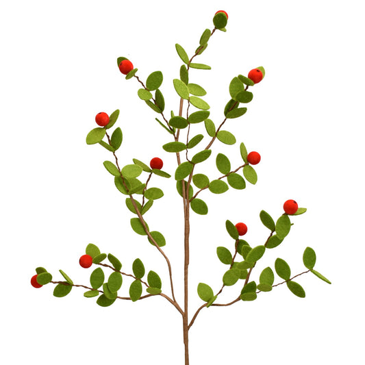 Felt Boxwood Berry Spray