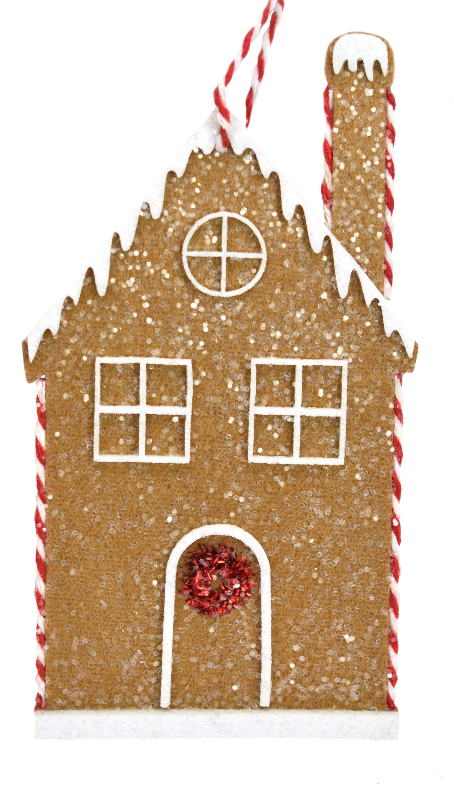 3.25" x 5.25" Frosted Felt Gingerbread House | TA