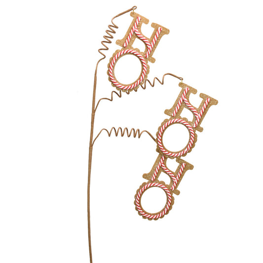 27.5" Frosted Felt Gingerbread "HO HO HO" Spray | TA