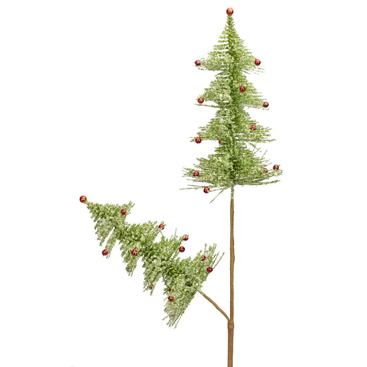 31" Jumbo Cut-Out Tinsel Tree Spray in Green/Red | TA