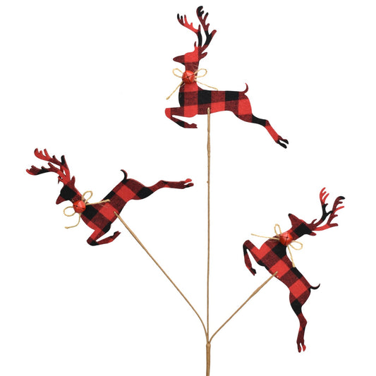 Flannel Cut-Out Reindeer Spray
