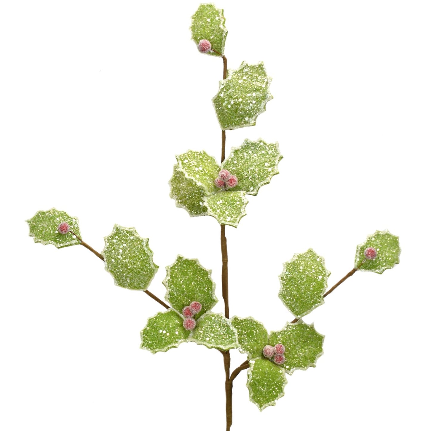 Frosted Candy Holly Spray