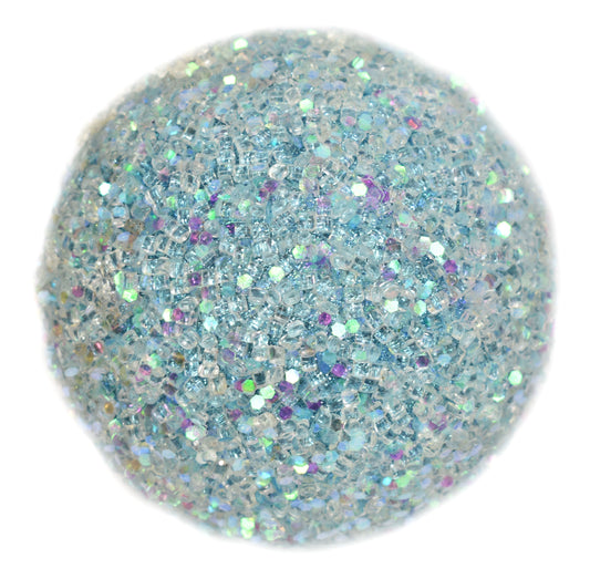 5" Glitter and Ice Ball in Light Blue | QD