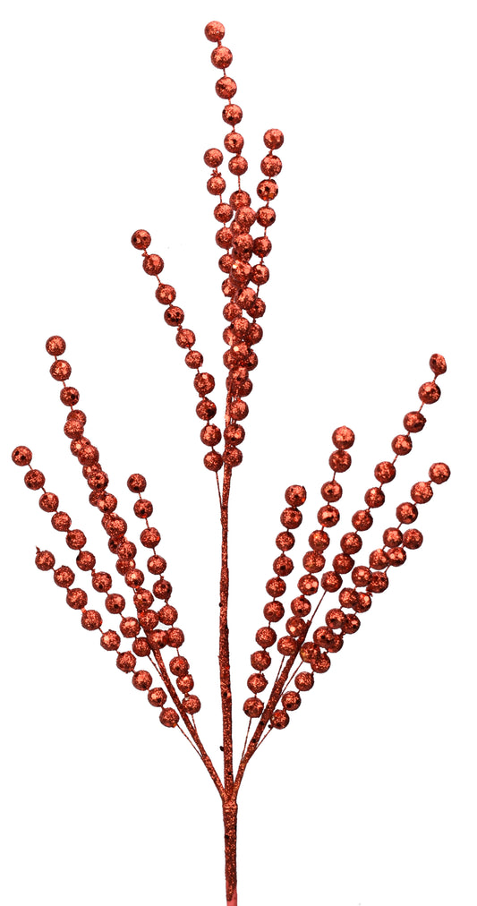 30" Glitter Ball Spray in Red | QD