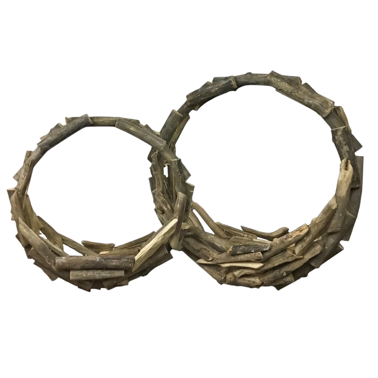 Natural Driftwood Hanging Planter, Set of 2