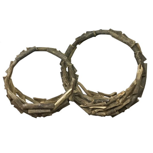 Natural Driftwood Hanging Planter, Set of 2