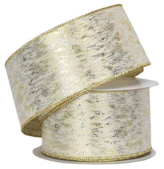 Ivory with Platinum Stamping Ribbon (2.5" x 10yd)