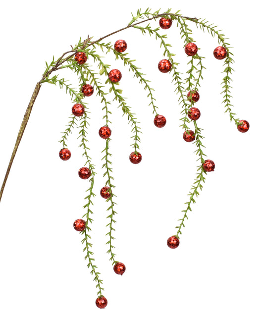 45" Hanging Sequin Ball Grass Spray | XJ