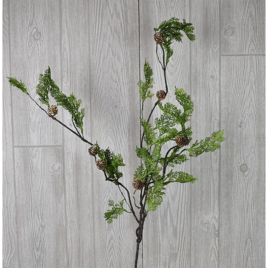 42.5" Wispy Cedar Pine Cone Branch | XJ