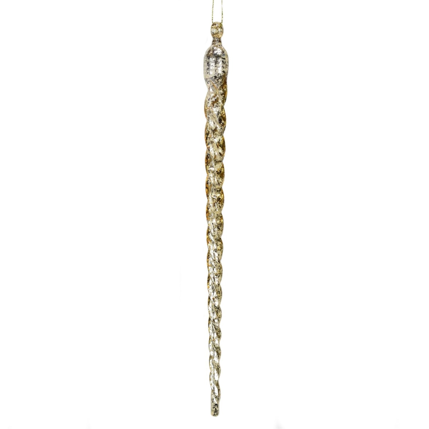 11" Antique Crystal Icicle in Champagne | XJB