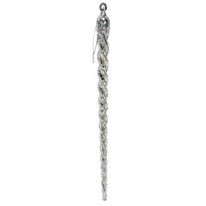 11" Antique Crystal Icicle in Silver | XJB