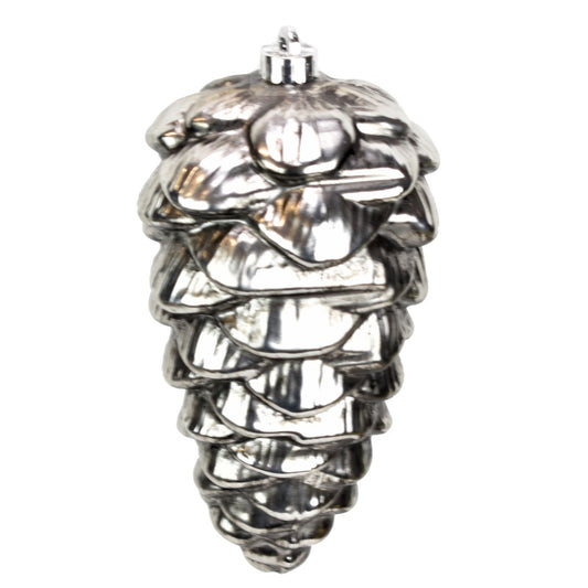 10" Grande Pine Cone Ornament in Antique Pewter | XJB