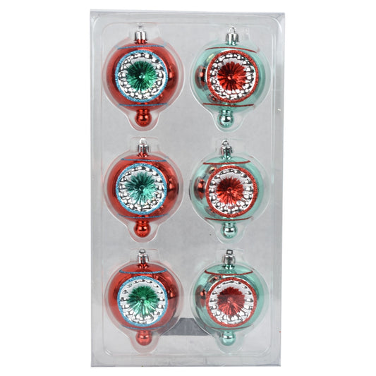 4" x 3" Retro Cat's Eye Ornaments (Box of 6) | XJB