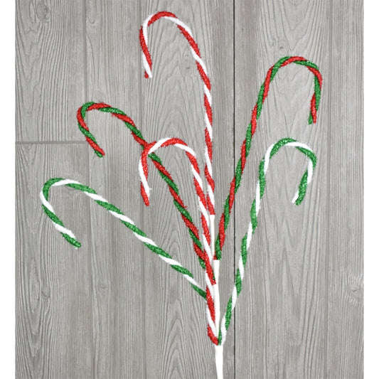 29.5" Candy Cane Spray in Red/Green/White | QG