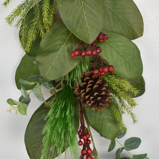 60" Estate Magnolia / Pine / Berry Garland | XJ