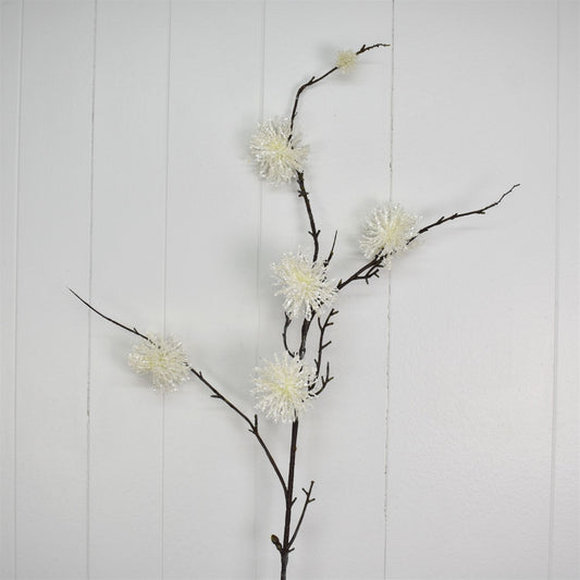 49" Glitter Sea Urchin Spray in White | XJ