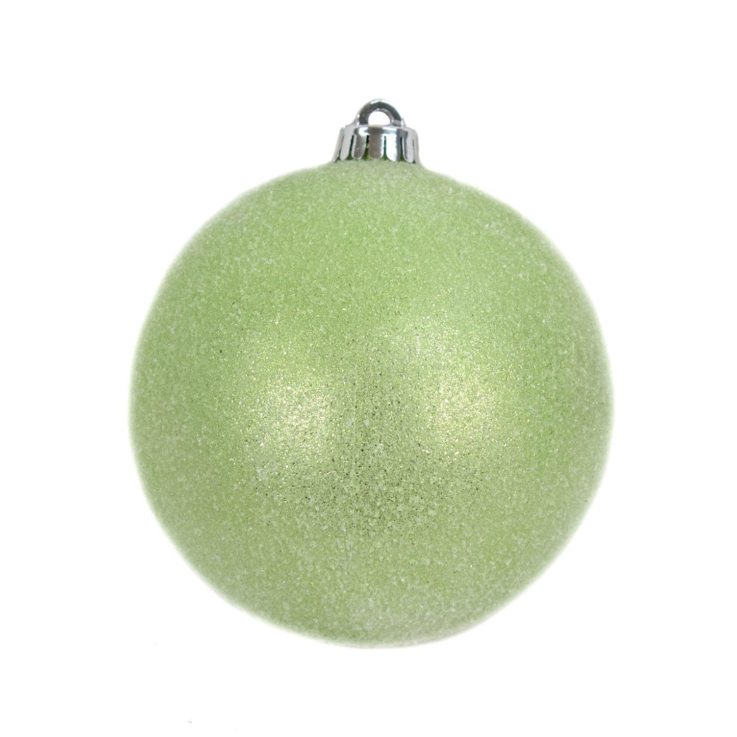 6" Sugar Frosted VP Ball Ornament in Green | XJB