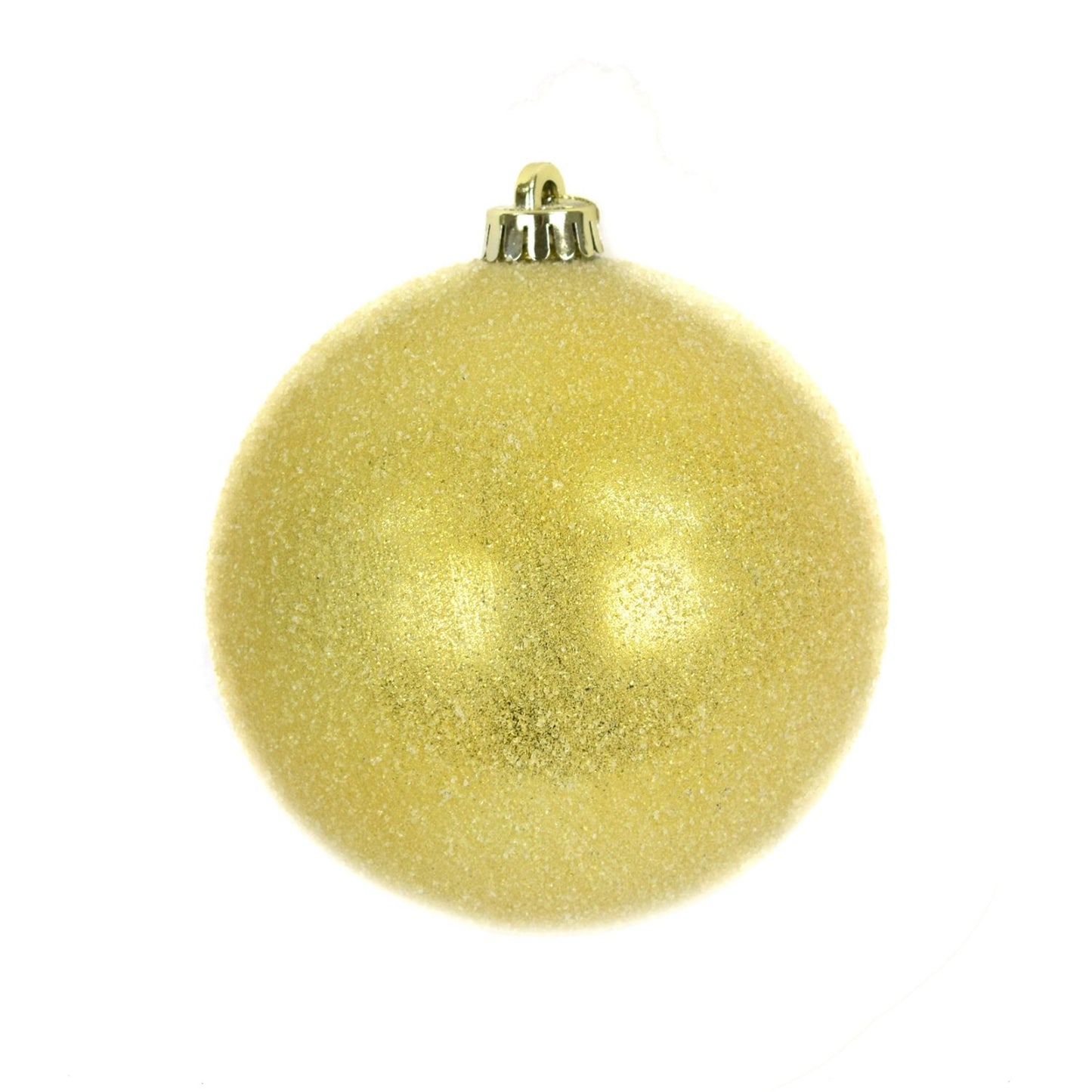 6" Sugar Frosted VP Ball Ornament in Yellow | XJB