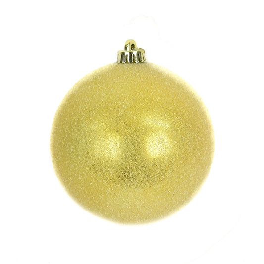 6" Sugar Frosted VP Ball Ornament in Yellow | XJB