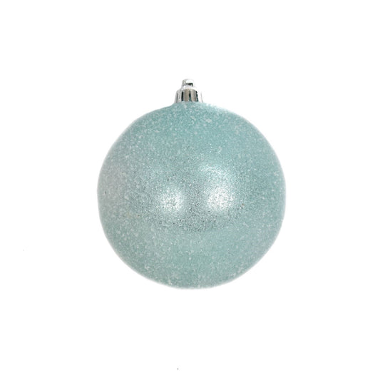 4" Sugar Frosted VP Ball Ornament in Blue | XJB