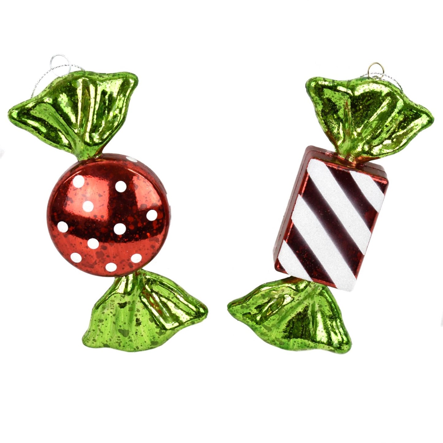 Round and Square Candy Box of 6 in Red/White/Green