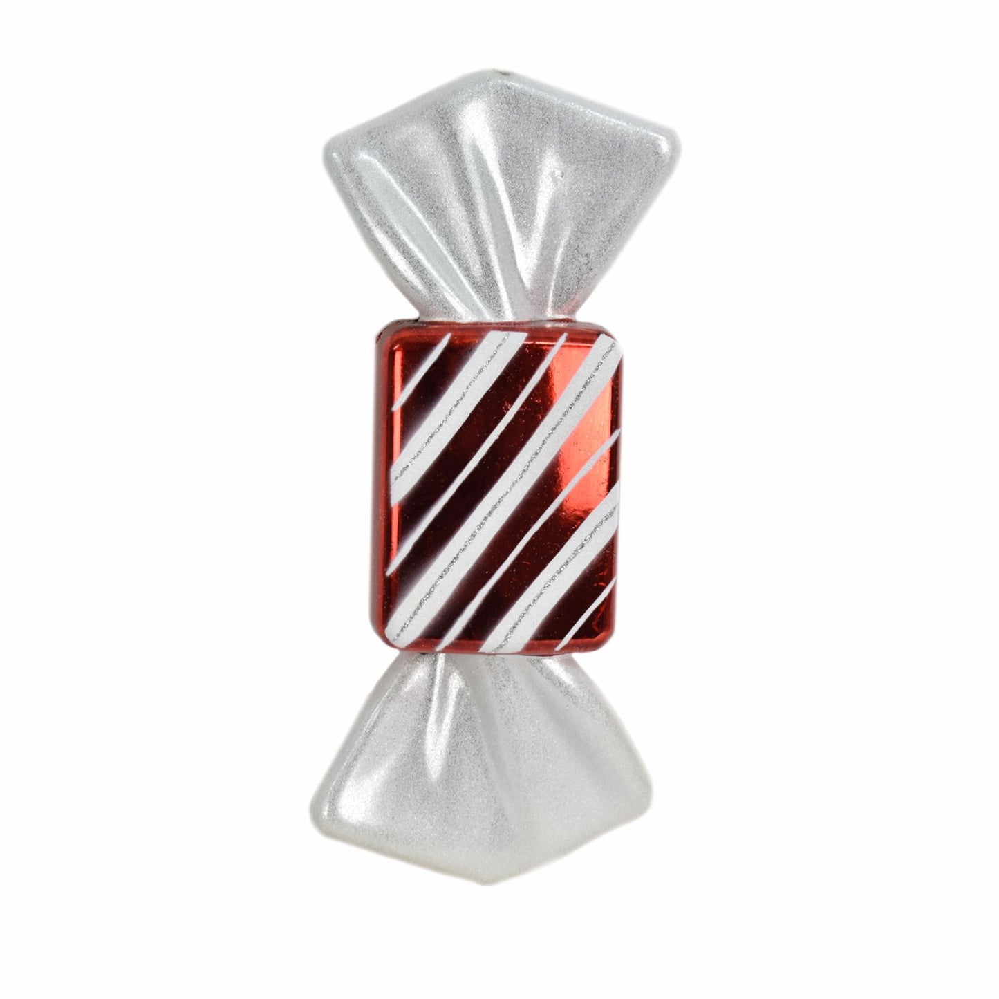 Square Stripe Candy Ornament Box of 2
