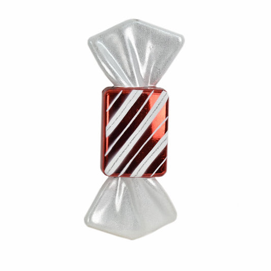 Square Stripe Candy Ornament Box of 2