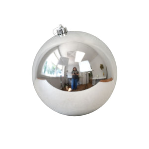 6" VP UV Resistant Shiny Ball Ornament in Silver | XJB