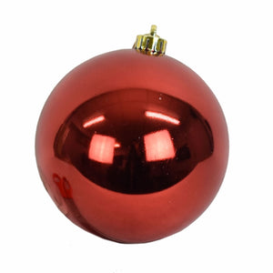 6" VP UV Resistant Shiny Ball Ornament in Red | XJB