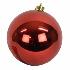 8" VP UV Resistant Shiny Ball Ornament in Red | XJB