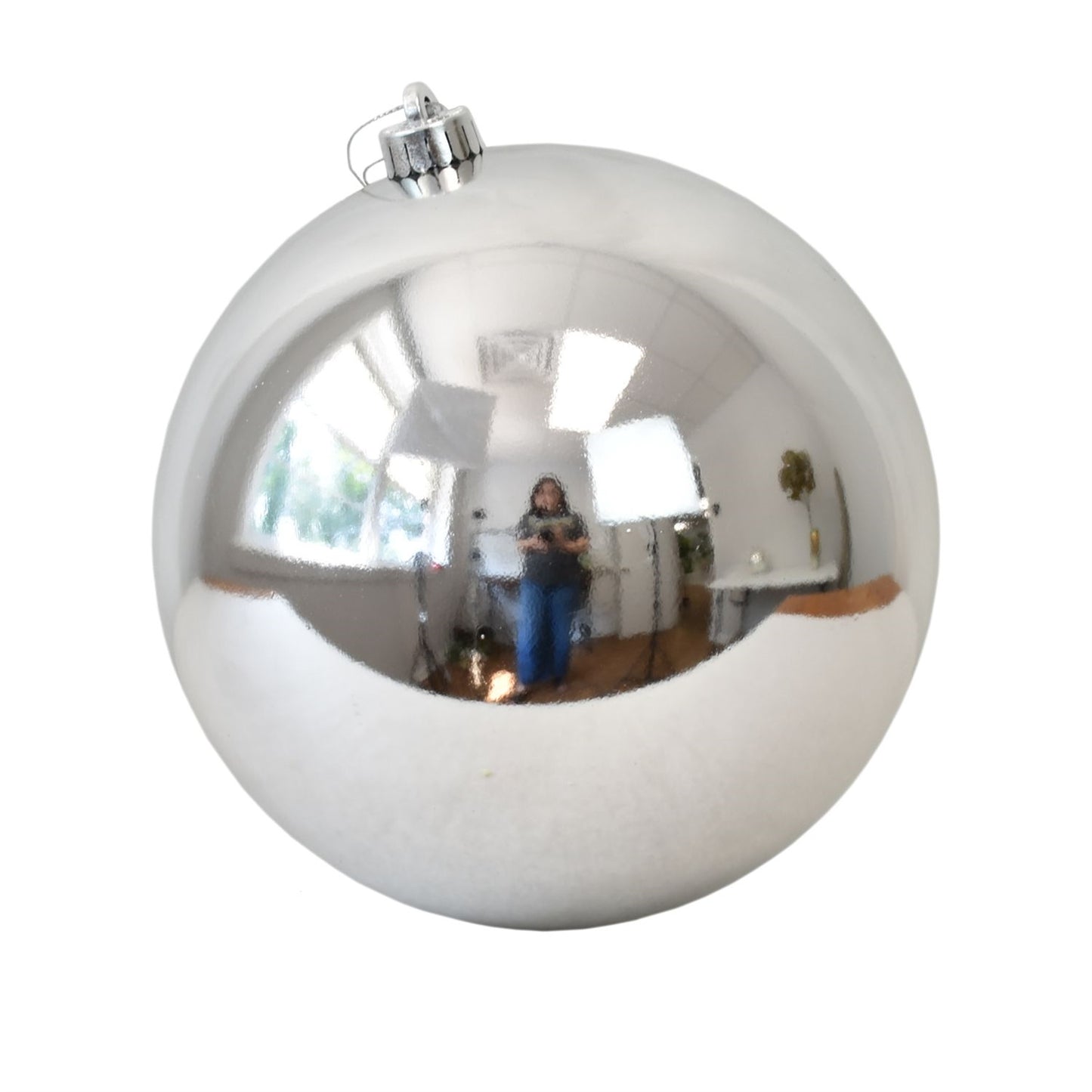 19.75" VP UV Resistant Shiny Ball Ornament in Silver | XJB