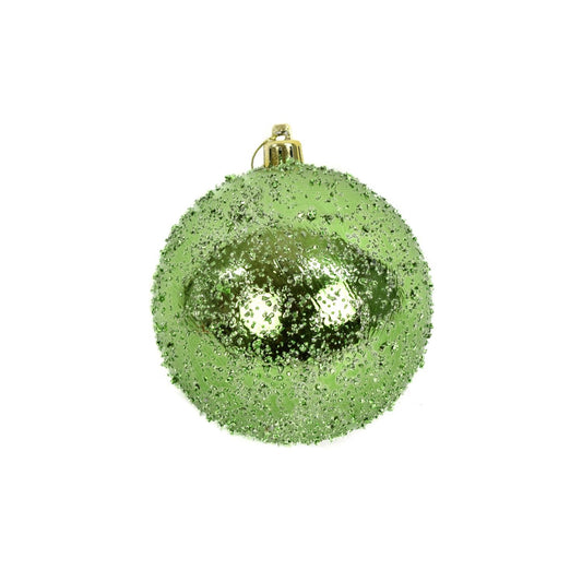 4" Faux Glass Beaded VP Ball Ornament in Apple | XJB
