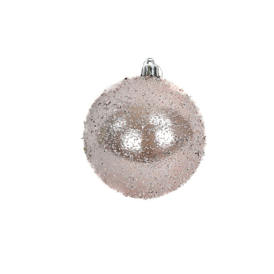 4" Faux Glass Beaded VP Ball Ornament in Blush | XJB