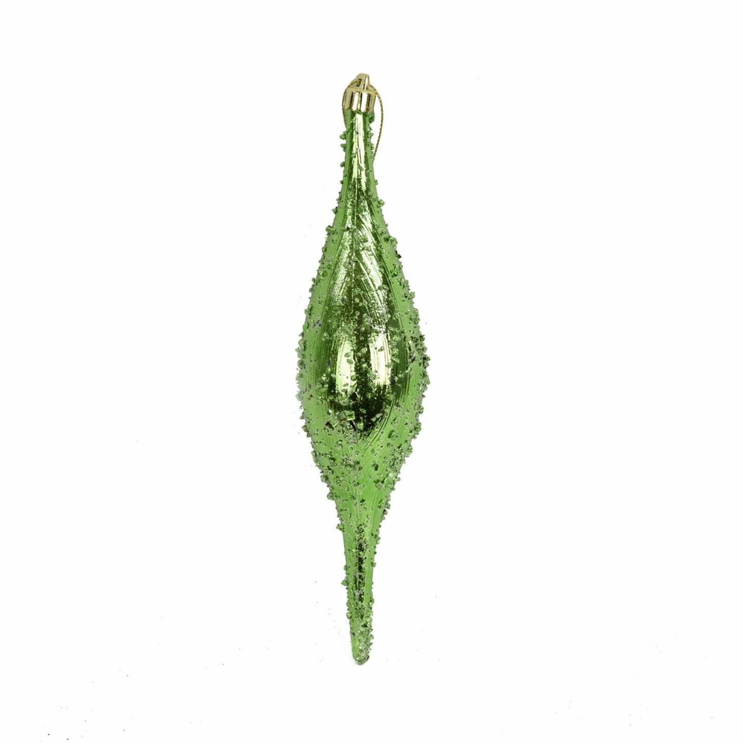 9" Faux Glass Beaded VP Finial Ornament in Apple