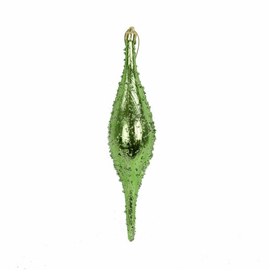 9" Faux Glass Beaded VP Finial Ornament in Apple