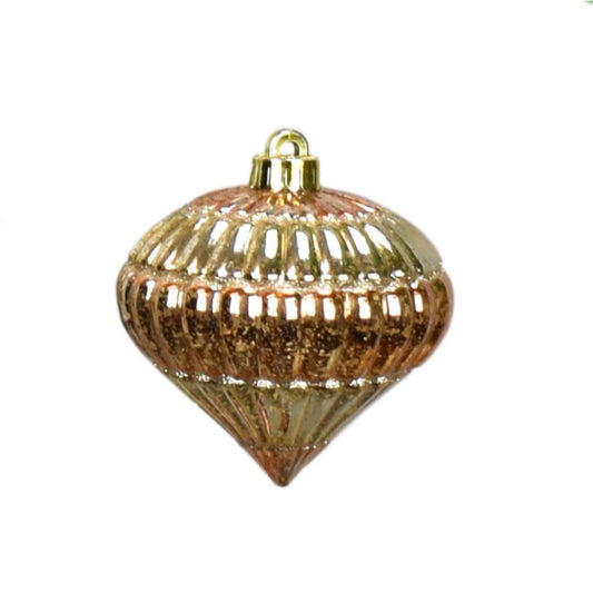 4.5" Rose Gold Faux Glass Finial Ornament | XJB