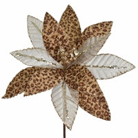 22" Cheetah Print Sheer Poinsettia | QG