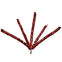 18" Faux Metallic Leather Curl Spray in Red | QG