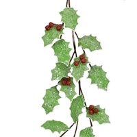 54" Frosted felt Holly Garland | QG