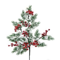 23" Snowy Fir with Berry Spray | TA