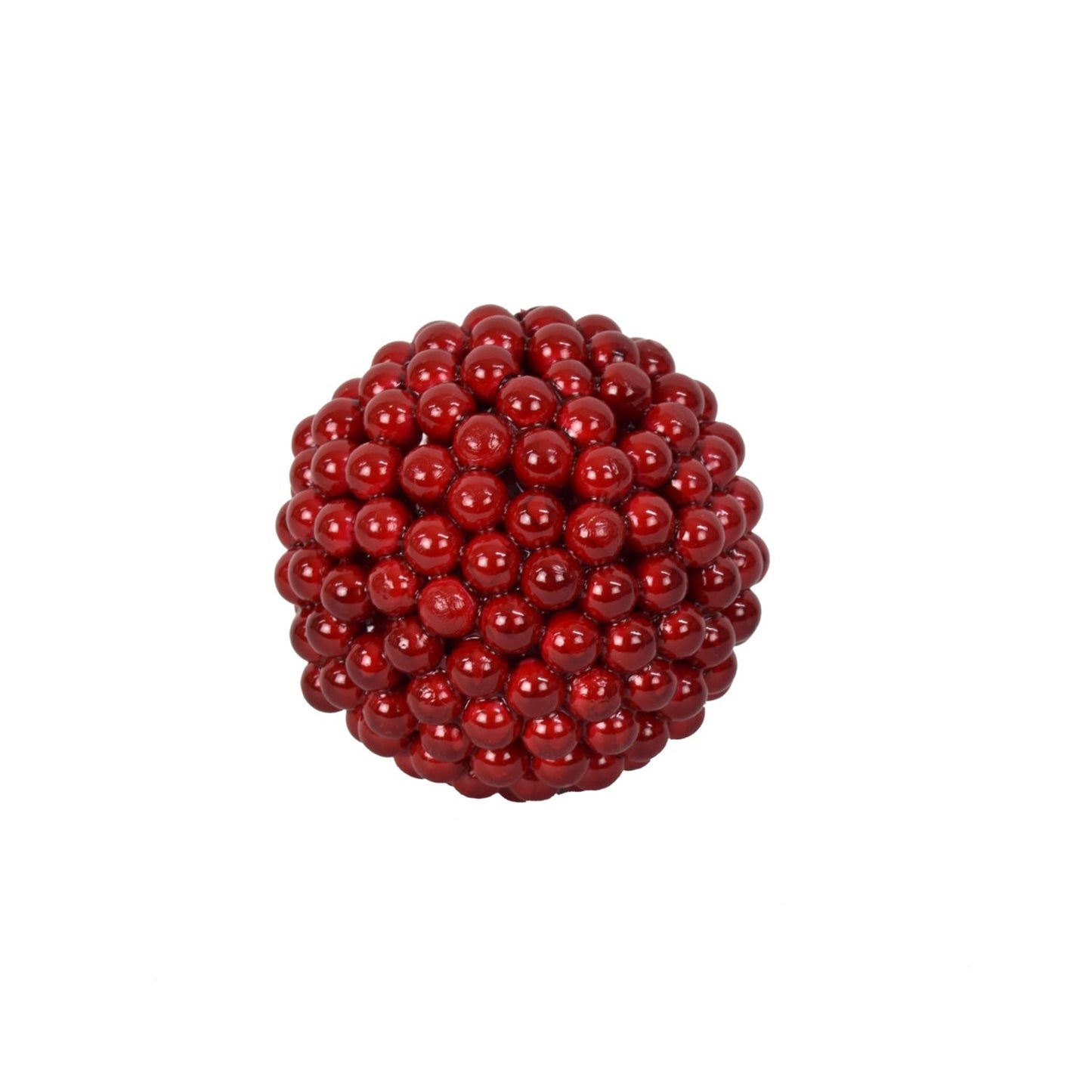 4" Shiny Goose Berry Ball Ornament in Red | TA