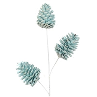 28" Color Dipped Pinecone Spray in Blue | BF