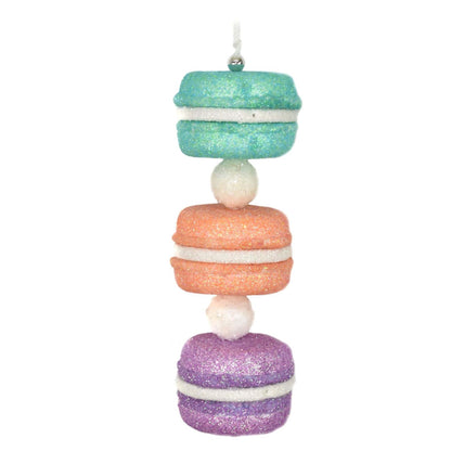 6.5" Macaroon Ornament in Blue/Orange/Purple or Yellow/Pink/Green | TA