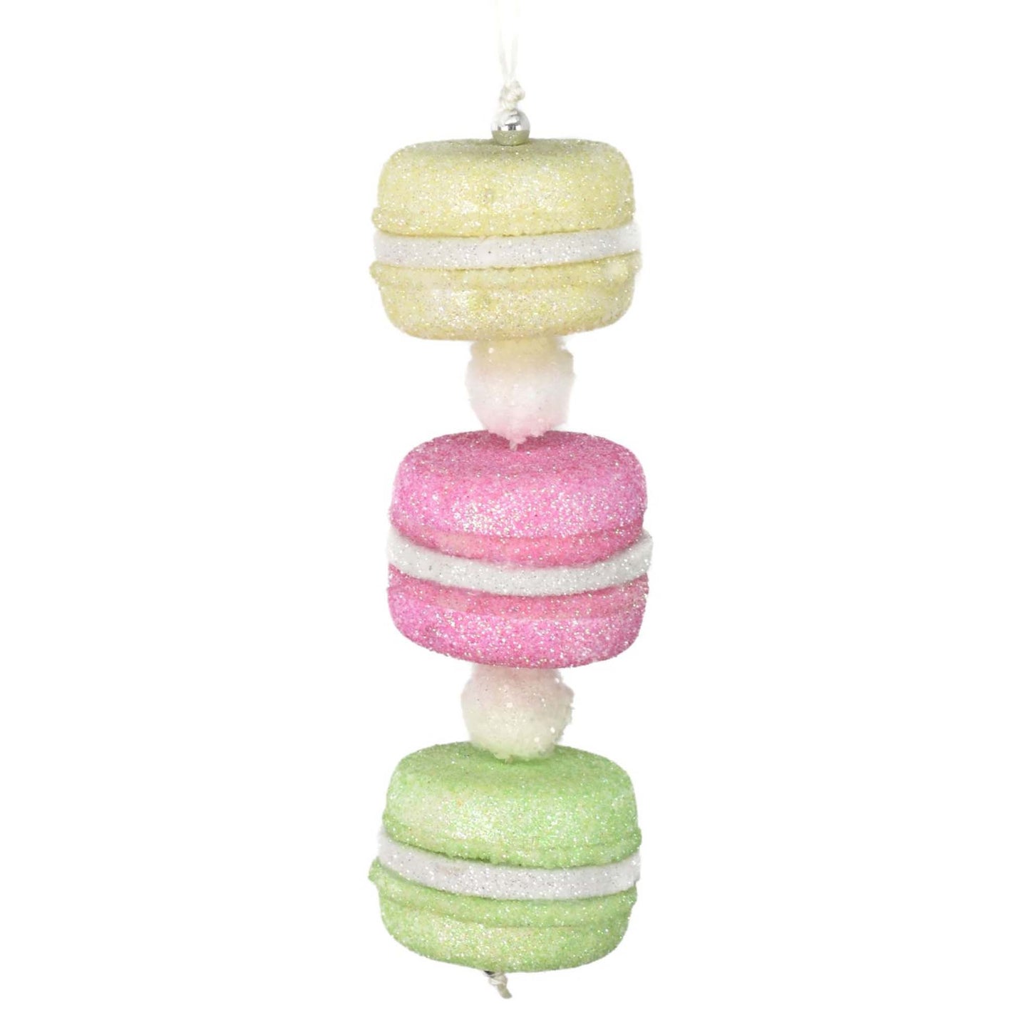 6.5" Macaroon Ornament in Blue/Orange/Purple or Yellow/Pink/Green | TA